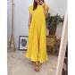 🔥HOT SALE🔥Sleeveless pleated simple solid color dress