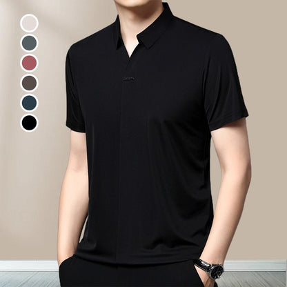 🎁Hot Sale 54% OFF⏳Men’s Casual Lapel Breathable Wrinkle-free T-shirt