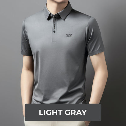 Summer Short Sleeve Business Lapel Shirt for Men