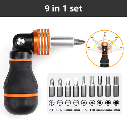 （Liquidation of inventory🔥）9 in 1 Pivoting Adjustable Angled Ratchet Screwdriver Set