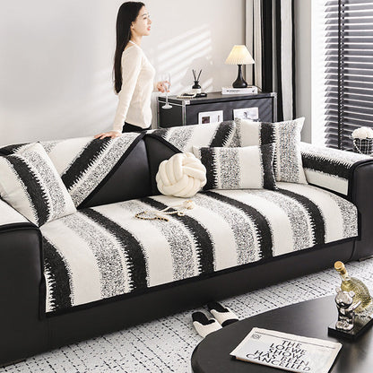 All-Season Universal Non-slip Striped Sofa Cover