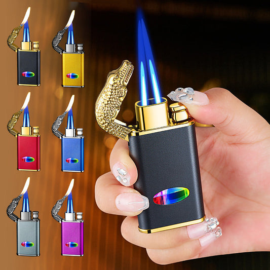 🔥HOT SALE ✨Alligator Shape Windproof Lighter with Triple Flame