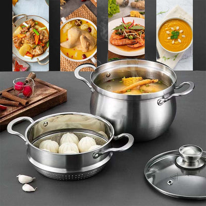 🍲Multipurpose Large Capacity Stainless Steel Steamer Pot✈️Free shipping when you buy 2