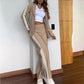 🔥Women’s Casual Notched Lapel Blazer and Wide-leg Pants Set