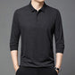 Men’s Elegant Casual 3-button Lapel Collar Long-sleeve T-shirt