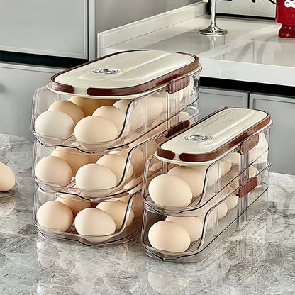 Clear Kitchen Egg Organizer for Refrigerator Side Door