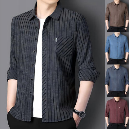 🔥Men’s Casual Business Lapel Shirt for Fall & Winter