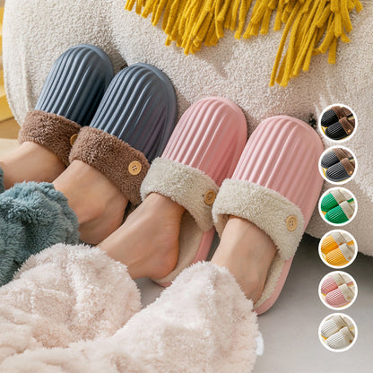 [Thoughtful Gift] Removable Plush Padded Cotton Slippers