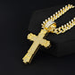 Collier avec Pendentif Croix Audacieux en Strass au Style Hip-hop