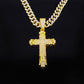 Collier avec Pendentif Croix Audacieux en Strass au Style Hip-hop