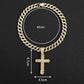 Collier avec Pendentif Croix Audacieux en Strass au Style Hip-hop
