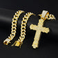 Collier avec Pendentif Croix Audacieux en Strass au Style Hip-hop