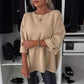 👚VENTE CHAUDE 48% - Haut tricoté classique de couleur unie pour femme