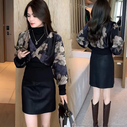 [Gift for Women] Women's Stylish High-neck Long-sleeve Slim Tops