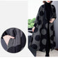 [Gift For Her] Women's Polka Dot Mid Length Large Lapel Trench Coat