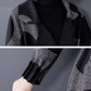 [Gift For Her] Women's Polka Dot Mid Length Large Lapel Trench Coat