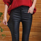 Nice Gift! 3-button Quilted Matte Leather Leggings for Women（50% OFF）