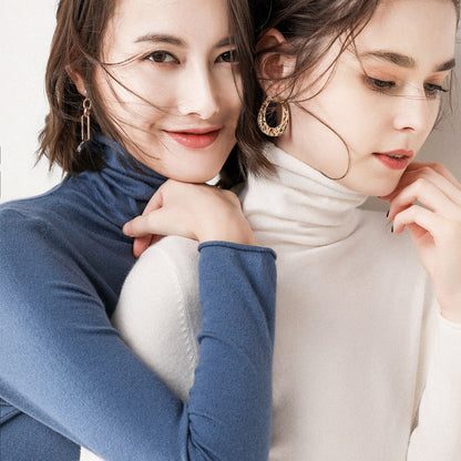 [warm gift] Women’s Turtleneck Soft Slim Sweater