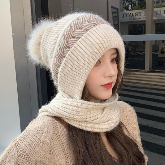 Warm Gift - Warm & Cozy Knitted Hooded Scarf