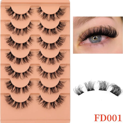 [Best Gift For Her] Natural Look Fluffy Individual Cluster Eyelashes